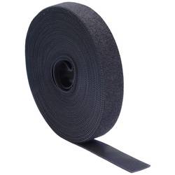 Quadrios 23CA191 pásek se suchým zipem, ke spojování, háčková a flaušová část, (d x š) 10 m x 20 mm, černá, 10 m