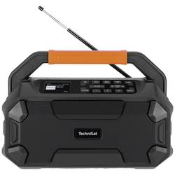 TechniSat DIGITRADIO 231 OD 0000/3966 odolné rádio, DAB, DAB+, FM, AUX, Bluetooth, funkce alarmu, s akumulátorem, černá
