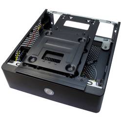 Inter-Tech ITX-603 mini tower PC skříň černá s větracími drážkami