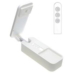 4Smarts stolní stativ bílá s Bluetooth, vč. držáku smartphonu, zabudovaná baterie
