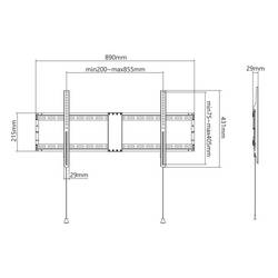 Manhattan 461948 TV držák na zeď 109,2 cm (43) - 254,0 cm (100) pevný lze zaklapnout