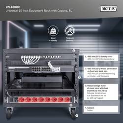 Digitus DN-48000 19palcový rackový vozík 8 U ocelový plech