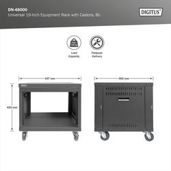 Digitus DN-48000 19palcový rackový vozík 8 U ocelový plech
