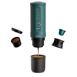 OutIn OTEM-01-Teal Kávovar černá, tyrkysová pro cestování / přenosné, s tlakovým mechanizmem, s Li-Ion aku