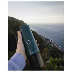OutIn OTEM-01-Teal Kávovar černá, tyrkysová pro cestování / přenosné, s tlakovým mechanizmem, s Li-Ion aku