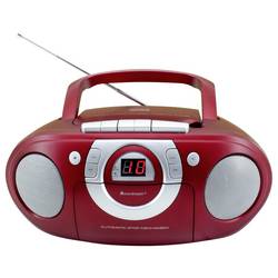 soundmaster SCD5100RO SCD5100RO rádio s CD, FM, CD, AUX, kazeta, FM, tmavě červená