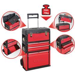 KS Tools 850.0340 box na nářadí, plast, ocelový plech, černočervená
