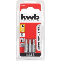 kwb 121404 bit inbus Pohon (šroubovák): 1/4 (6,3 mm) Typ zakončení: šestiúhelník 4 mm 25 mm