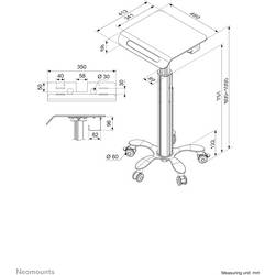 Neomounts MED-M050 Držák na notebook 1 Displej: (s) bílá