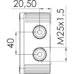 Wiska 10062219 rozbočovací krabice (d x š x v) 140 x 140 x 72 mm šedá IP67 2 ks
