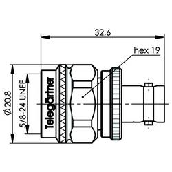 Telegärtner 100123517 100123517 N adaptér BNC zásuvka - N zástrčka 1 ks
