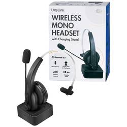 LogiLink BT0059 Headset otevřená (On Ear) Bluetooth® mono černá Redukce šumu mikrofonu monofonní telefon