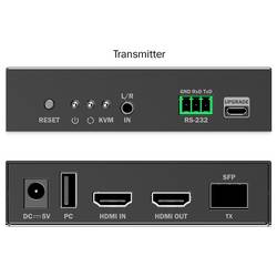 Digitus DS-55348 HDMI™, HDMI® vstup, HDMI® výstup, SFP , USB, USB-A, USB 1.1, Konektor pro síťový adaptér, RS232, microUSB, na sluchátka (jack 3,5 mm),