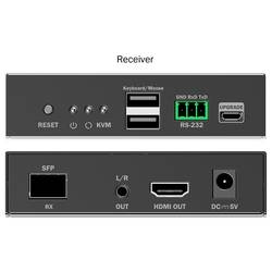 Digitus DS-55348 HDMI™, HDMI® vstup, HDMI® výstup, SFP , USB, USB-A, USB 1.1, Konektor pro síťový adaptér, RS232, microUSB, na sluchátka (jack 3,5 mm),
