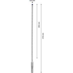 Bosch Accessories EXPERT SDS plus-7X 2608900075 wolfram-karbid příklepový vrták 1 ks 6 mm Celková délka 315 mm SDS plus 1 ks