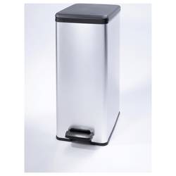 Curver 213298 odpadkový koš, 40 l, (š x v x h) 250 x 610 x 420 mm, stříbrná, černá, 1 ks