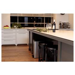 Curver 213298 odpadkový koš, 40 l, (š x v x h) 250 x 610 x 420 mm, stříbrná, černá, 1 ks