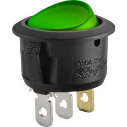 TRU COMPONENTS TC-R13-208B-02 kolébkový spínač 12 V/DC 20 A 1x vyp/zap Barvy světla (LED svítidlo): zelená s aretací 1 ks