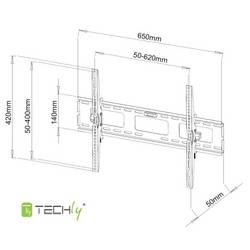 TECHly ICA-PLB-131L TV držák na zeď 101,6 cm (40) - 165,1 cm (65) naklápěcí