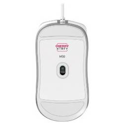 Cherry XTRFY M50 White Wired Mouse optická myš, přenos kabelový, 5 tlačítko, 12000 dpi, bílá