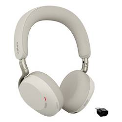 Jabra Jabra Evolve3 75 MS Stereo warm grey mit Headset uzavřená (Over Ear) Bluetooth® stereo šedá Potlačení hluku headset telefon