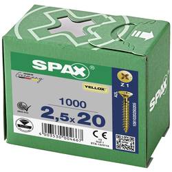 SPAX 1081020250205 R 88094 Senkkopf m.Spitze/Kreuzschl.-PZ šroub do dřeva 2.5 mm 20 mm křížová drážka Pozidriv ocel YELLOX 1000 ks