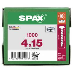 SPAX 0201010400155 půlkulaté šrouby 4 mm 15 mm T-STAR plus ocel 1000 ks