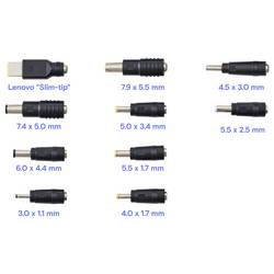 VOLTCRAFT USB měnič napětí, USB-C® PD/DC měnič, regulovatelné výstupní napětí, s DC adaptérem, Dutá zástrčka: 5,5 x 2.1 mm., černá