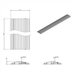 Dataflex Kabelová lišta hliník černá (d x š x v) 1.18 m x 145 mm x 20 mm 1 ks 31.453