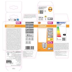 OSRAM HOMELIGHTING 4099854785535 COB LED Energetická třída (EEK2021) F (A - G) E27 klasická žárovka 7 W teplá bílá nestmívatelné 1 ks