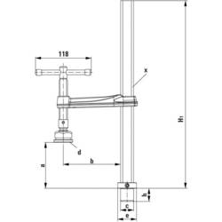 Bessey TWM28-30-12 šroubová svěrka Rozpětí (max.):300 mm Délka vyložení:120 mm