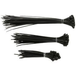 Hama kabelová spona plast černá flexibilní (d x š) 100, 150, 200 mm, mm, mm x 2.5 mm 150 ks 00221002