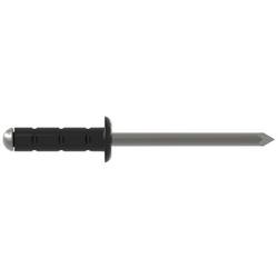 Gesipa 1456117 Vícerozsahový trhací nýt (Ø) 4 mm nerezová ocel hliník PG Blindniet Al/A2 4x10mm RAL9005 schwarz KS 0,5-6,5mm 500 ks