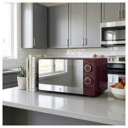 BerlingerHaus BH/9912 mikrovlnná trouba bordó 700 W funkce grilování, funkce časovače