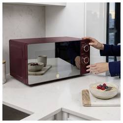 BerlingerHaus BH/9912 mikrovlnná trouba bordó 700 W funkce grilování, funkce časovače