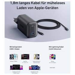 Anker ANKER Nano Charger 100W Kabel 1C black nabíjecí adaptér, GaN, 1x USB-C®, 100 W, Dodávka energie, černá