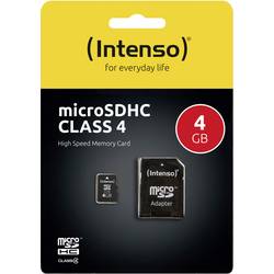 Intenso 4 GB Micro SDHC-Card paměťová karta microSDHC 4 GB Class 4 vč. SD adaptéru
