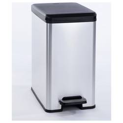 Curver DECO Bin 213300 odpadkový koš, 25 l, (š x v x h) 250 x 450 x 420 mm, stříbrná, černá, 1 ks