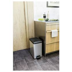Curver DECO Bin 213300 odpadkový koš, 25 l, (š x v x h) 250 x 450 x 420 mm, stříbrná, černá, 1 ks