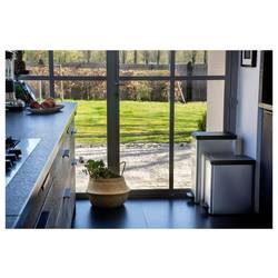 Curver DECO Bin 213300 odpadkový koš, 25 l, (š x v x h) 250 x 450 x 420 mm, stříbrná, černá, 1 ks