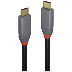 LINDY USB kabel USB 3.2 Gen2x2 USB-C ® zástrčka, USB-C ® zástrčka 0.50 m černá, šedá pozlacené kontakty 36900
