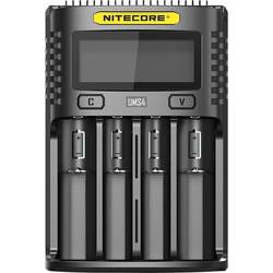 NiteCore UMS4 nabíječka akumulátorů NiCd, NiMH, Li-Ion, Li-Pol 10440, 10500 , 12500 , 12650 , 13500 , 13650 , 14500, 14650 , 16340, 16650, 17335 , 17355,