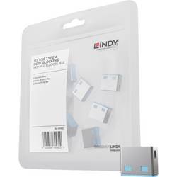 LINDY zámek portu USB USB-Lock sada 10 ks modrá zámek s klíčem bez klíče 40462