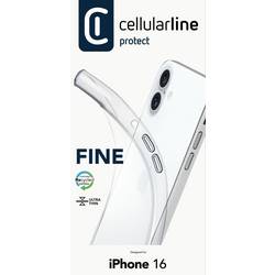 Cellularline Fine Case zadní kryt na mobil Apple iPhone 16 transparentní odolné vůči nárazům FINECIPH16T