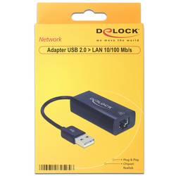 Delock 62595 síťový adaptér 100 MBit/s USB-A, RJ45