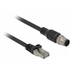 Delock RJ45 / M 12 síťový adaptér CAT 5e [1x RJ45 zástrčka - 1x zástrčka M12] 1 m černá