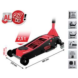 KS Tools Hydraulický zvedák auta 2500 kg min./max.výška: 100 - 450 mm
