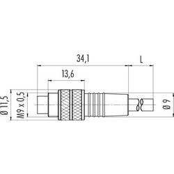 binder 79 1451 215 03 79 1451 215 03-20 upravený kulatý faston, 1 ks