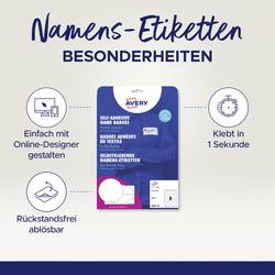 Avery-Zweckform J4881-20 štítek se jménem Kennzeichnungsetiketten (š x v) 65 mm x 65 mm 160 ks