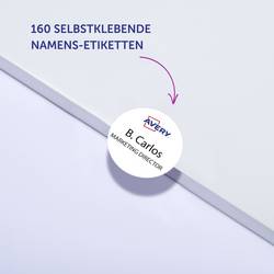 Avery-Zweckform J4881-20 štítek se jménem Kennzeichnungsetiketten (š x v) 65 mm x 65 mm 160 ks